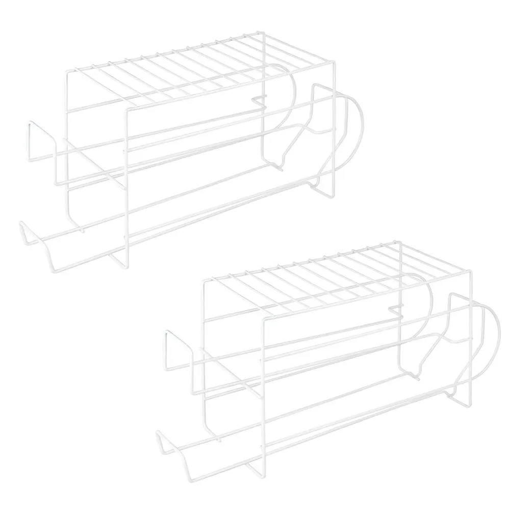 M Design Dosenregal Metall weiß 2er-Set 45,5 cm