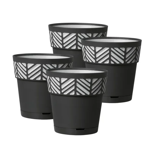 Kreher Orfeo Pflanztöpfe 20 cm 4er-Set mit Wasserspeicher