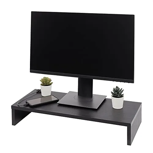 Iris Ohyama Basic MS-590B Monitorständer 27 Zoll schwarze Eiche