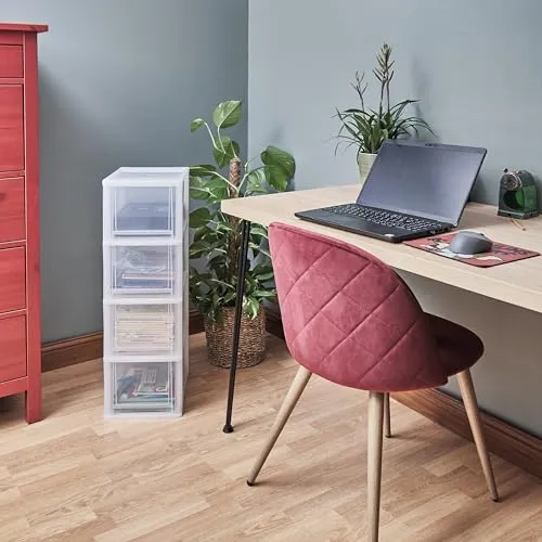 Iris Ohyama DDOCH-2400 Schubladenbox 4x13L mattweiß
