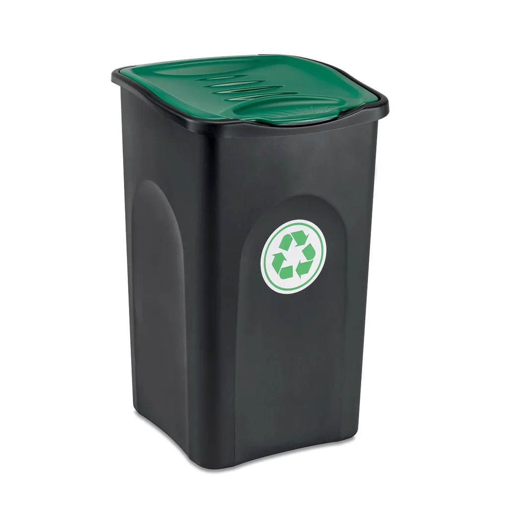Kreher Abfalleimer Set 3x 50 Liter mit Deckel farbig