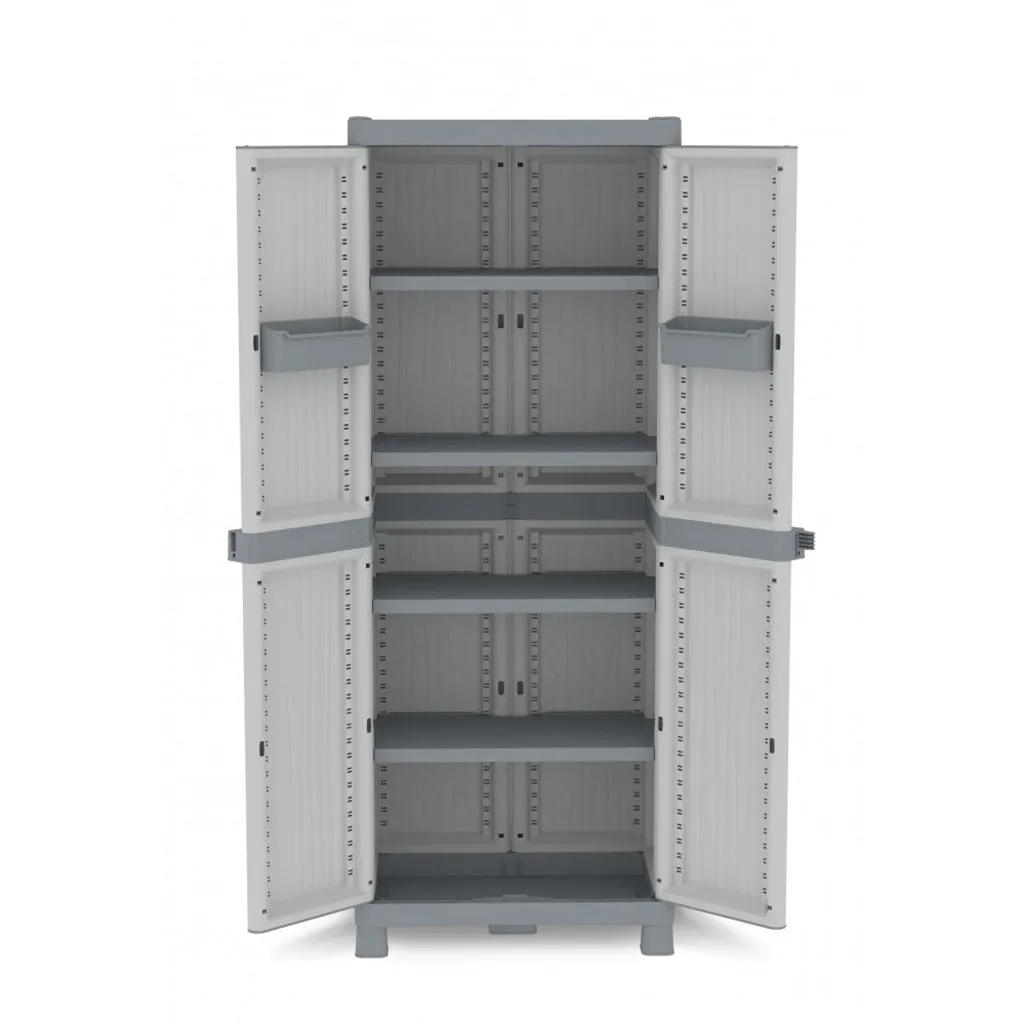 Kreher Domino Wave 2700 Kunststoffschrank 4 Böden hellgrau