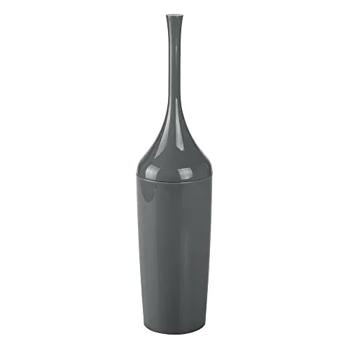 mDesign 01832 Toilettenbürste anthrazit mit Halter schmal