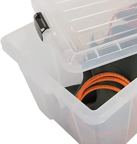 Iris Ohyama SK-230 Aufbewahrungsbox 3er-Set klar 21L mit Deckel