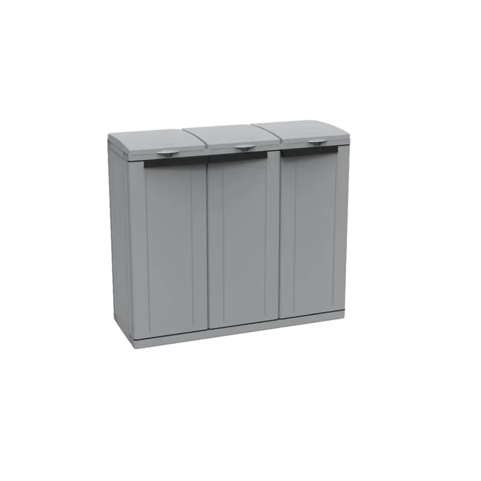 Kreher EcoCab3 XL Kunststoffschrank 3x110L Grau