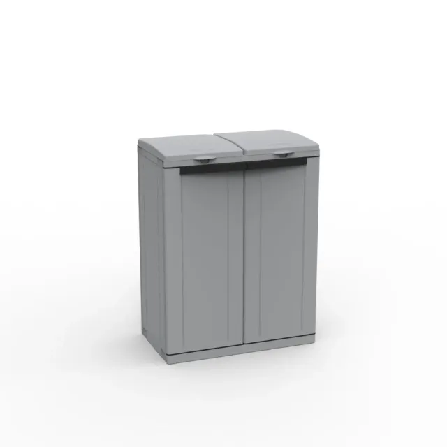 Kreher EcoCab Gartenschrank Kunststoff Grau 68 cm breit