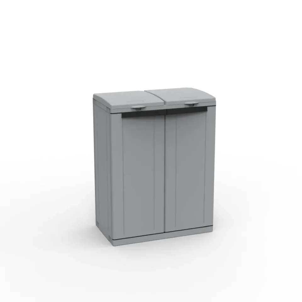 Kreher EcoCab Gartenschrank Kunststoff Grau 68 cm breit