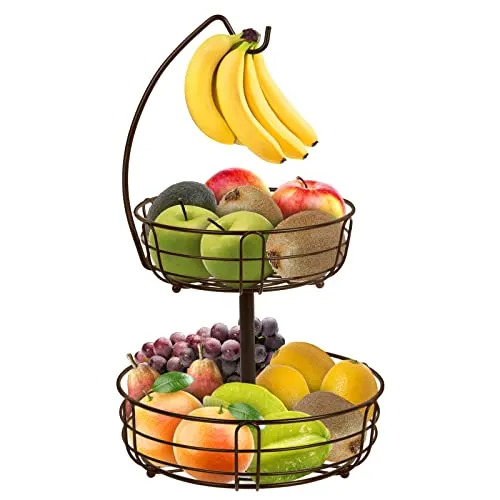 BOMCLAP Obst Etagere Obstkorb 2-etagig bronze