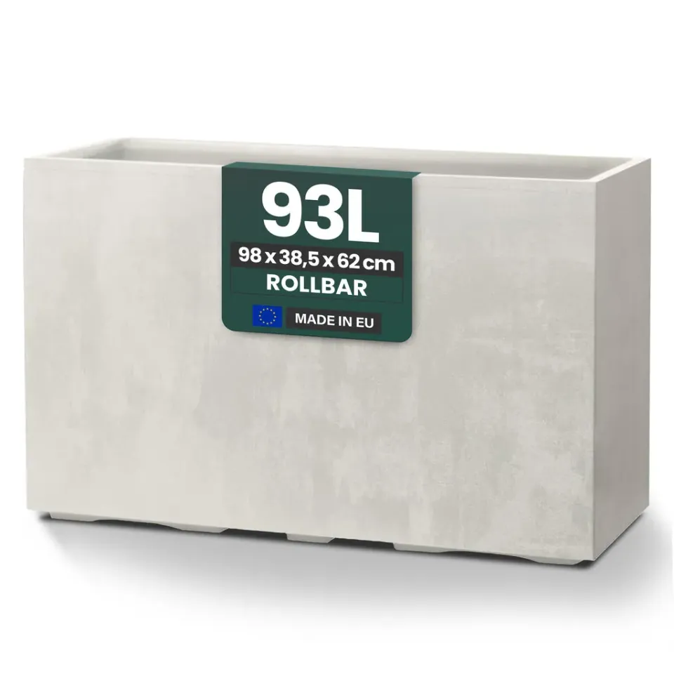 Kreher Millennium Fence Pflanzkasten Creme Weiß 93 Liter