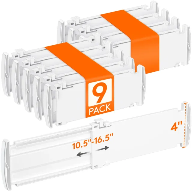 Lifewit Schubladenteiler verstellbar 9er Pack ABS