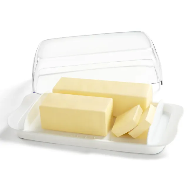Lifewit Butterdose mit Deckel Transparent Maßskala