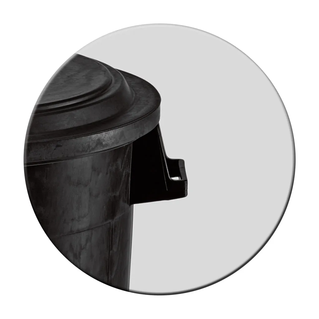 Kreher Abfalltonne 70 Liter Schwarz mit Deckel