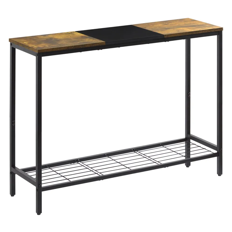 Lifewit Konsolentisch schmal Vintage-Holz Metall