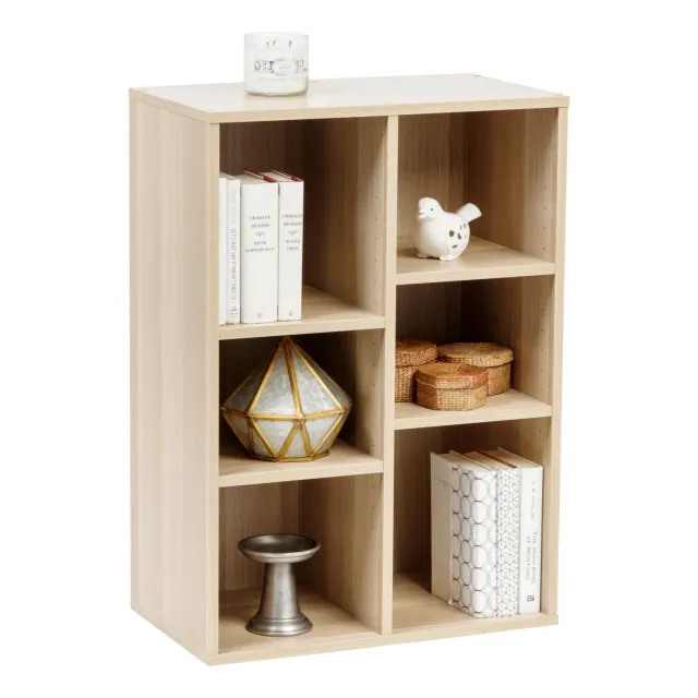 Iris Ohyama CFR-9060 Regal 6 Fächer Hellbraun Holz