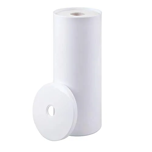 mDesign Toilettenpapierhalter Stehend Weiß 3 Rollen
