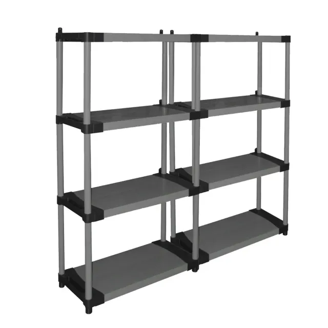 Kreher Armadio Schwerlastregal 4 Böden 80x40x168 cm 2er-Set