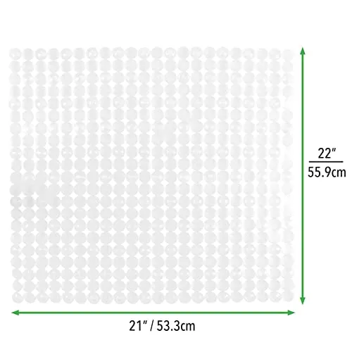 mDesign Duschmatte Antirutsch Transparent mit Saugnäpfen