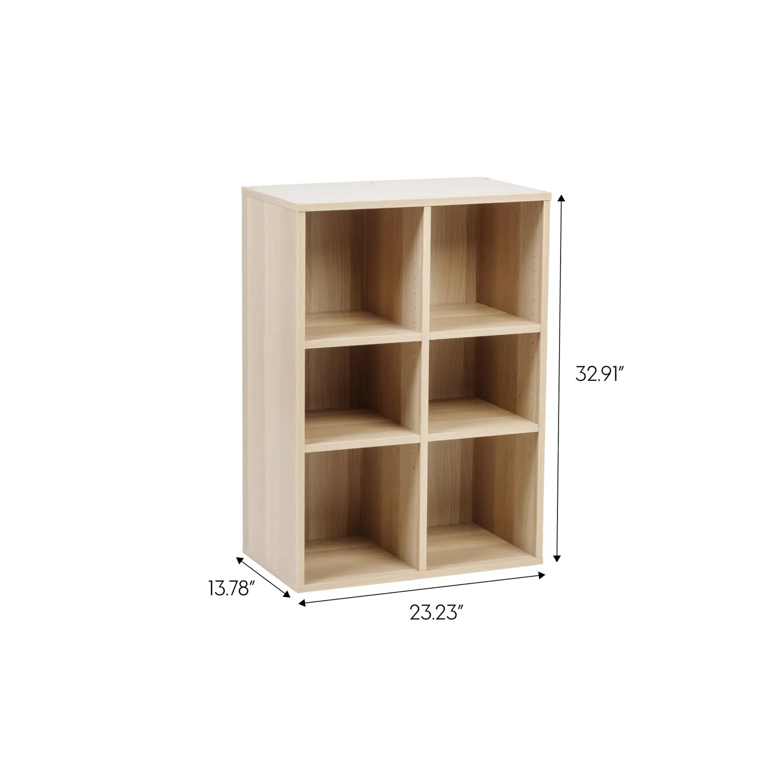 Iris Ohyama CFR-9060 Regal 6 Fächer Hellbraun Holz