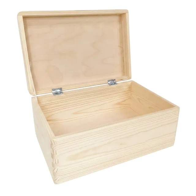 GoodFreshDecor Holzkiste Deckel 30x20x14 Natur Kiefer