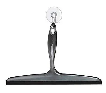 mDesign Duschabzieher 30,5 cm Schwarz Saugnapf