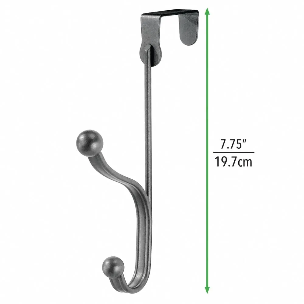 mDesign 3er-Set Türgarderobe Türhaken grau Metall