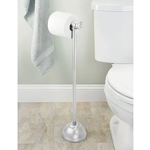 mDesign Toilettenpapierständer Metall silber 67,5 cm