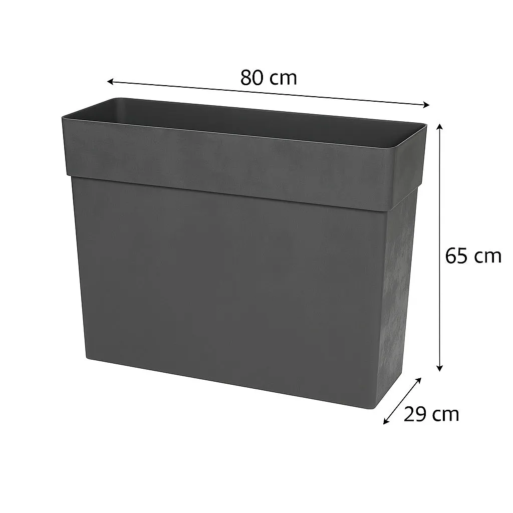 Kreher Like Raumteiler Pflanzkübel 80cm anthrazit rollbar