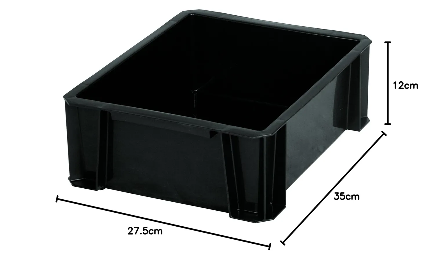 Iris Ohyama STB-M Werkzeugbox 8L Schwarz 3er-Set