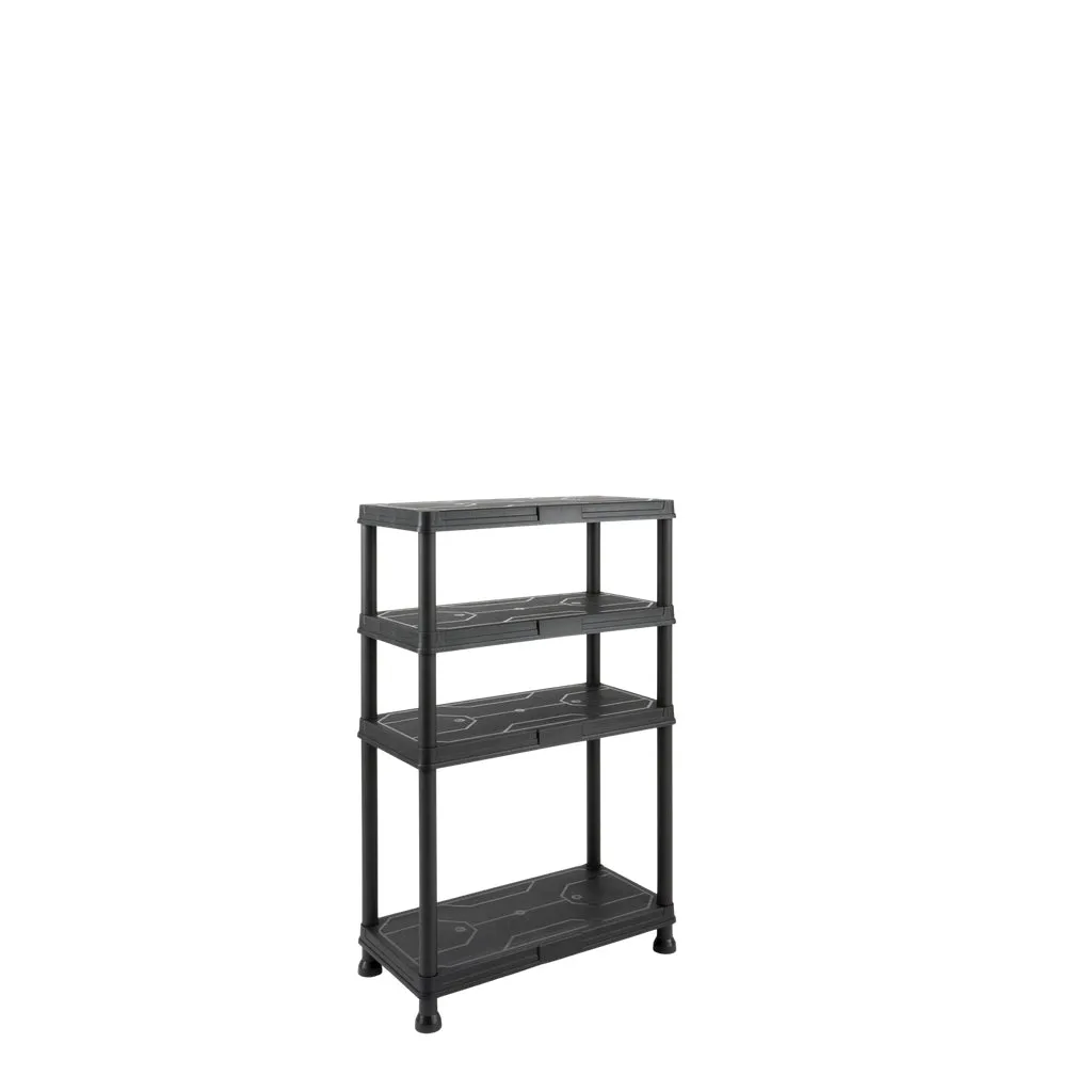 Kreher Q-Brick Kunststoffregal Set 1 mit 6 Boxen schwarz