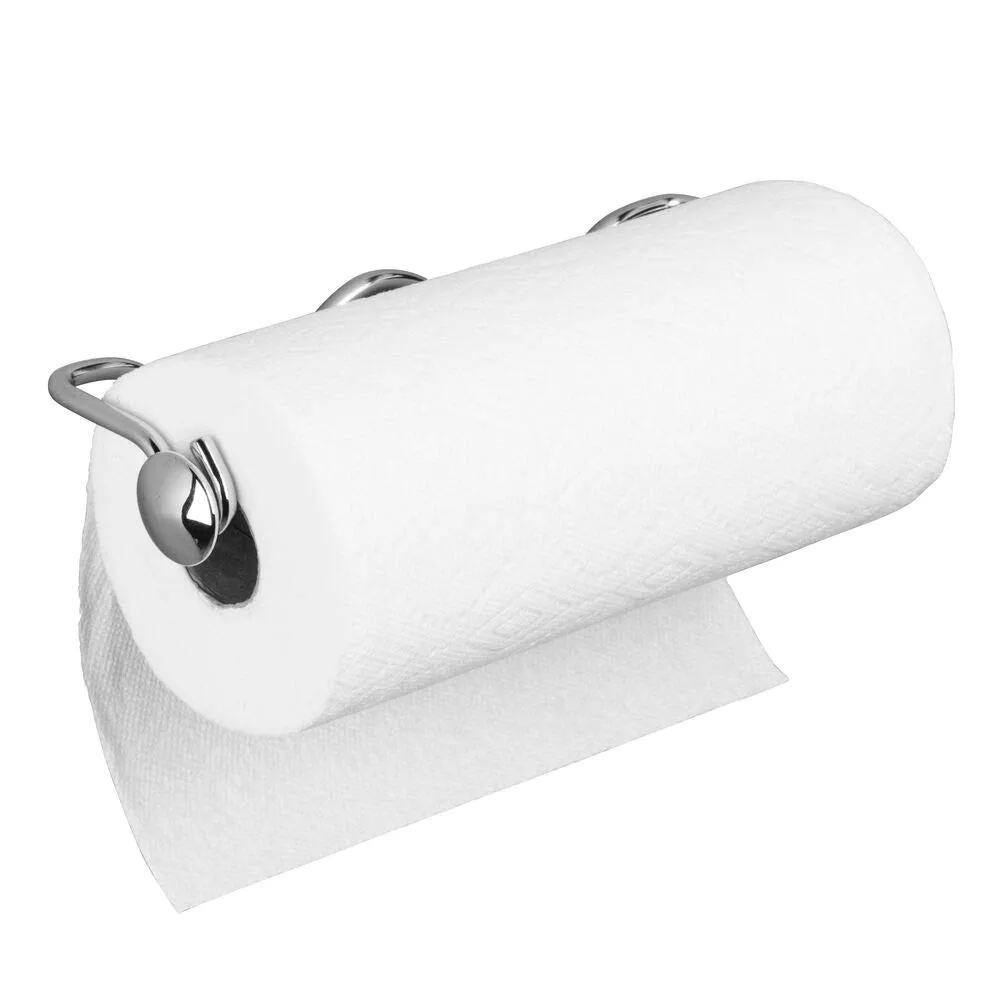 mDesign Küchenrollenhalter Schrank 2er-Set silber 34,6 cm