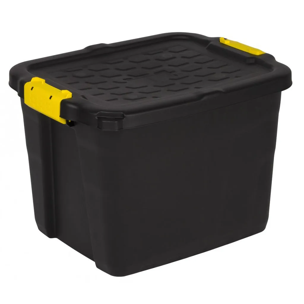 Kreher Tough Boxen Set 42+24 Liter Schwarz stapelbar