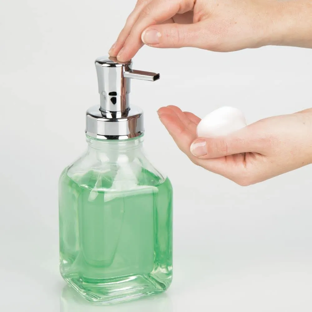 mDesign Schaumseifenspender Glas 553 ml Transparent wiederbe