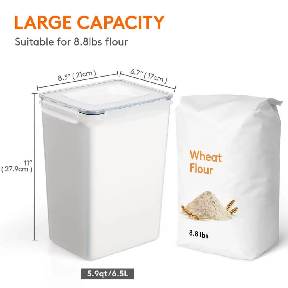 Lifewit Vorratsdosen 4x5,2L mit Deckel Luftdicht