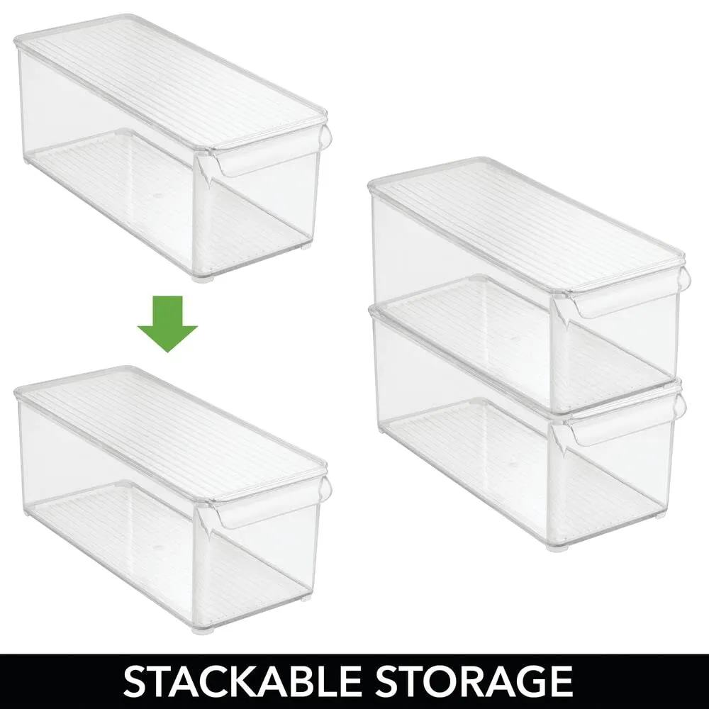 mDesign Aufbewahrungsbox Deckel transparent 4er-Set