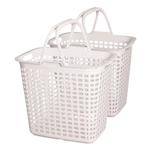 Iris Ohyama LB-L Wäschekorb 36 L weiß 2er-Set