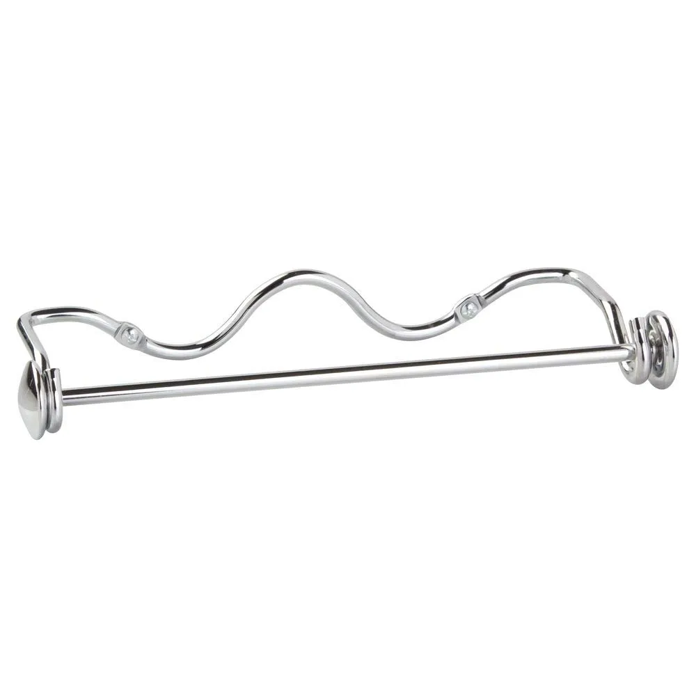 mDesign Küchenrollenhalter Schrank 2er-Set silber 34,6 cm