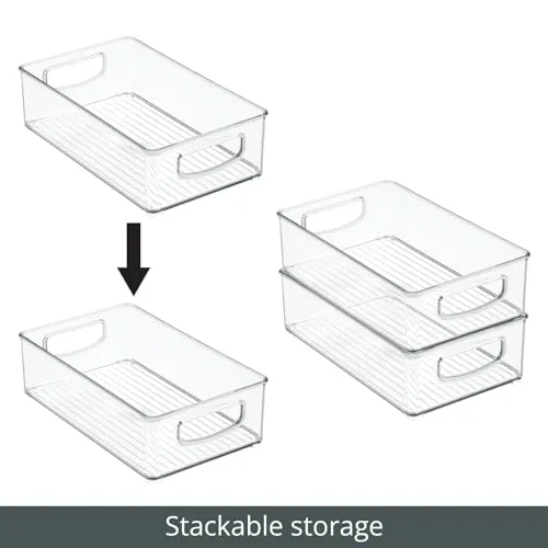 mDesign Küchen Organizer 8er-Set transparent 15,2 cm