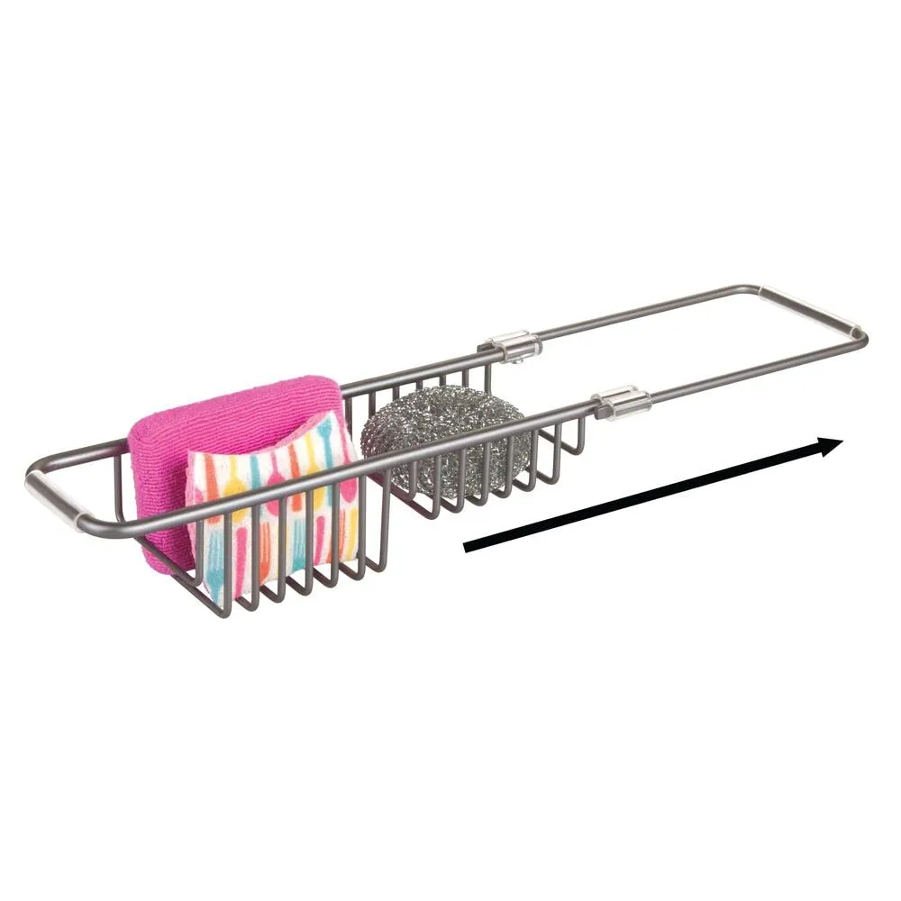 mDesign 8947 Schwammhalter ausziehbar Graphit Aluminium