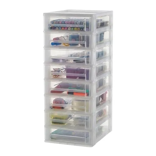 Iris Ohyama DDOCH-2080 Schubladenbox 8 Schubladen mattweiß