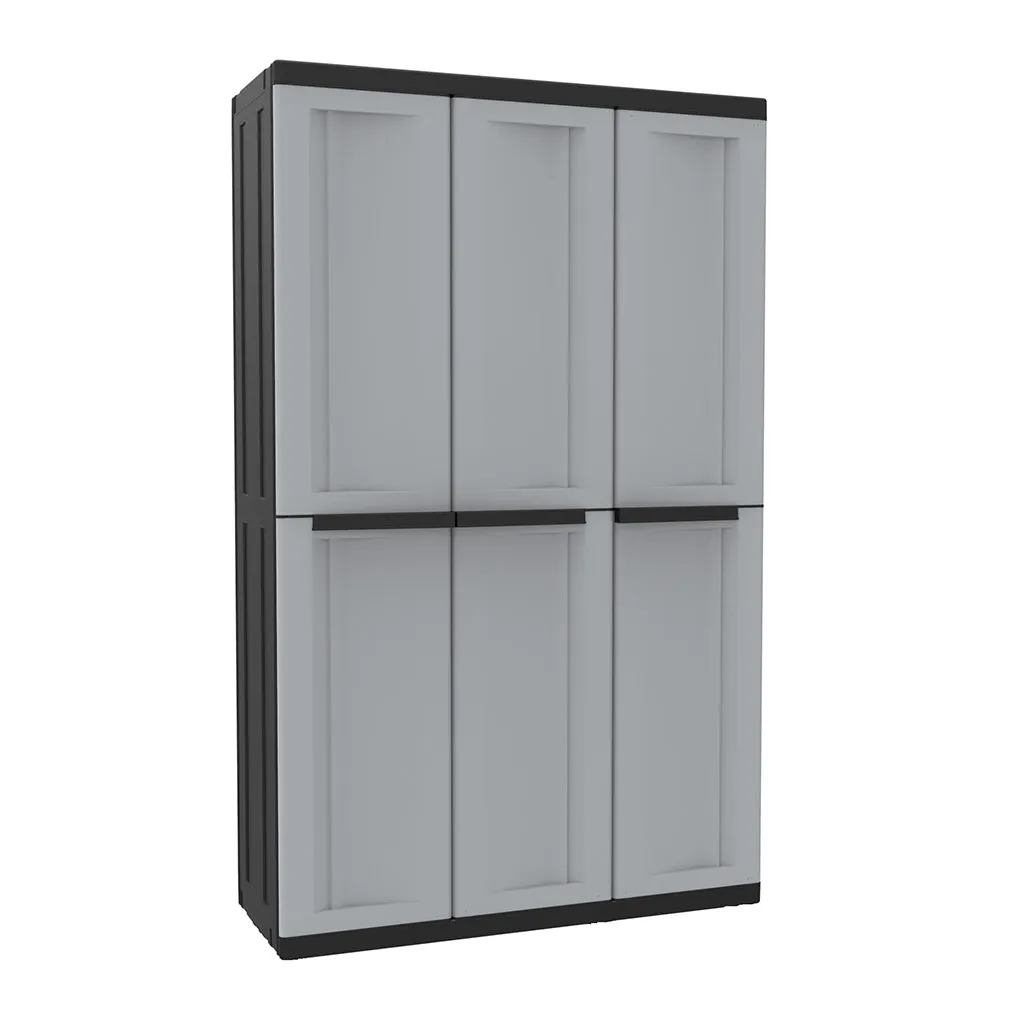 Kreher C-Twist Multifunktionsschrank Schwarz 3 Böden abschließbar