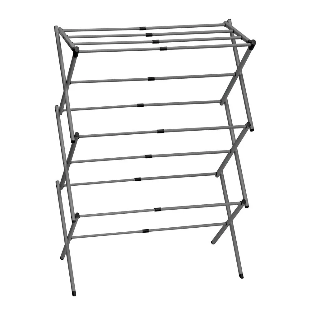 mDesign Turmwäscheständer 3 Ebenen Graphit Metall