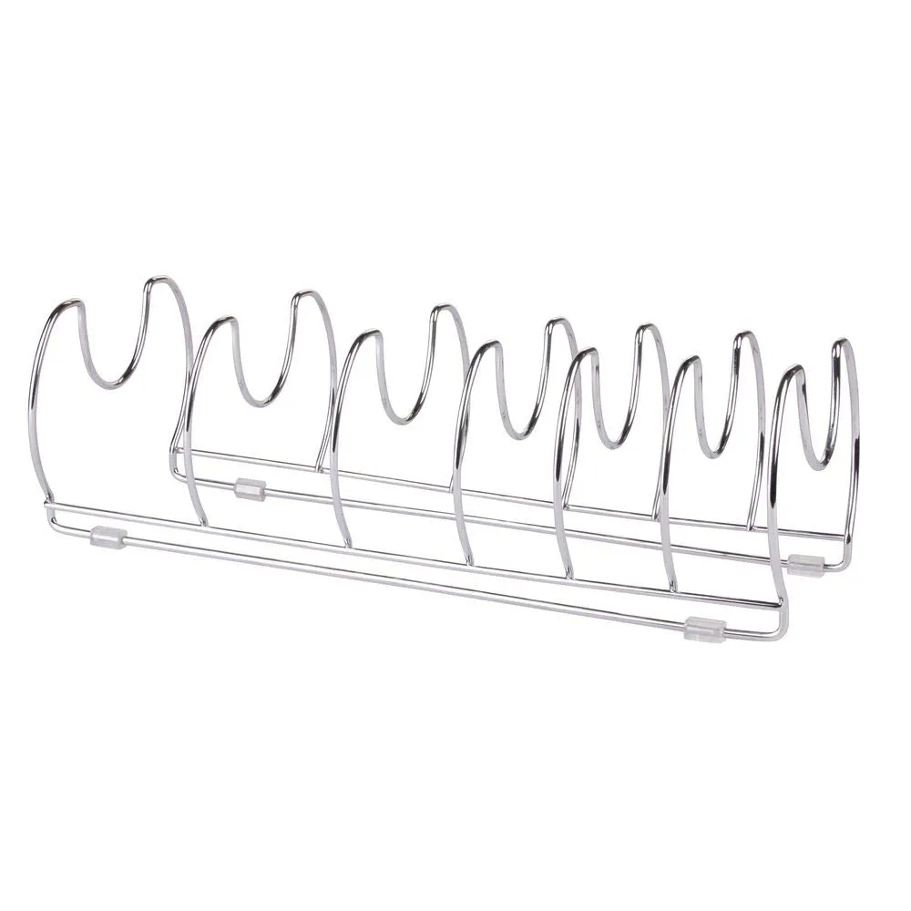 mDesign Pfannenhalter Topfdeckelhalter Chrom 2er-Set