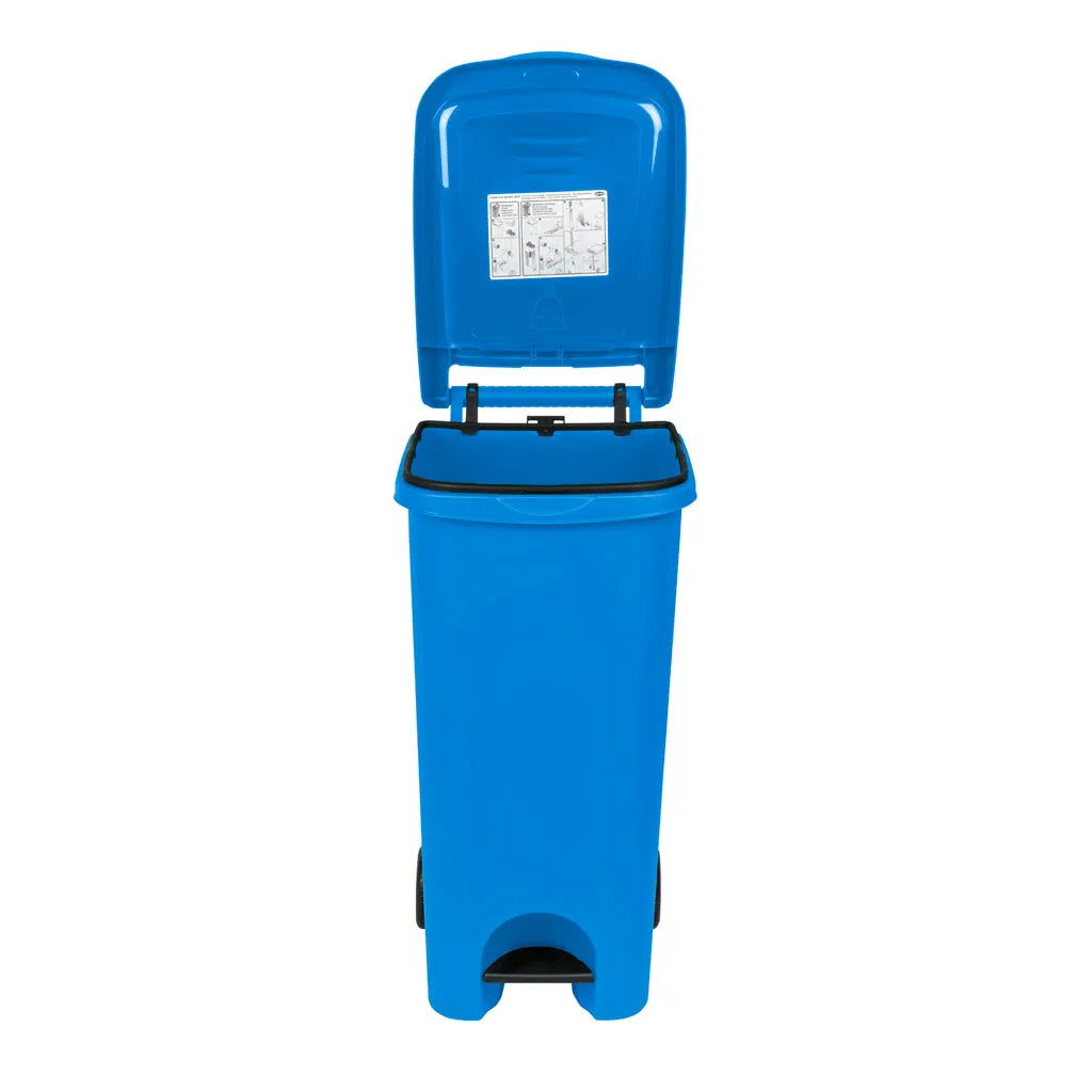 Kreher Mehrzwecktonne 80 Liter Mülltonne Grau mit Pedal