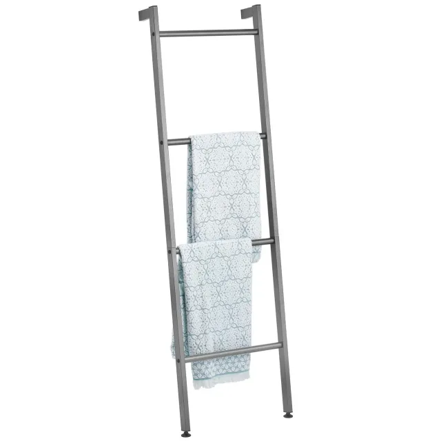 mDesign Handtuchleiter Metall 4 Ebenen graphitgrau 166,4 cm