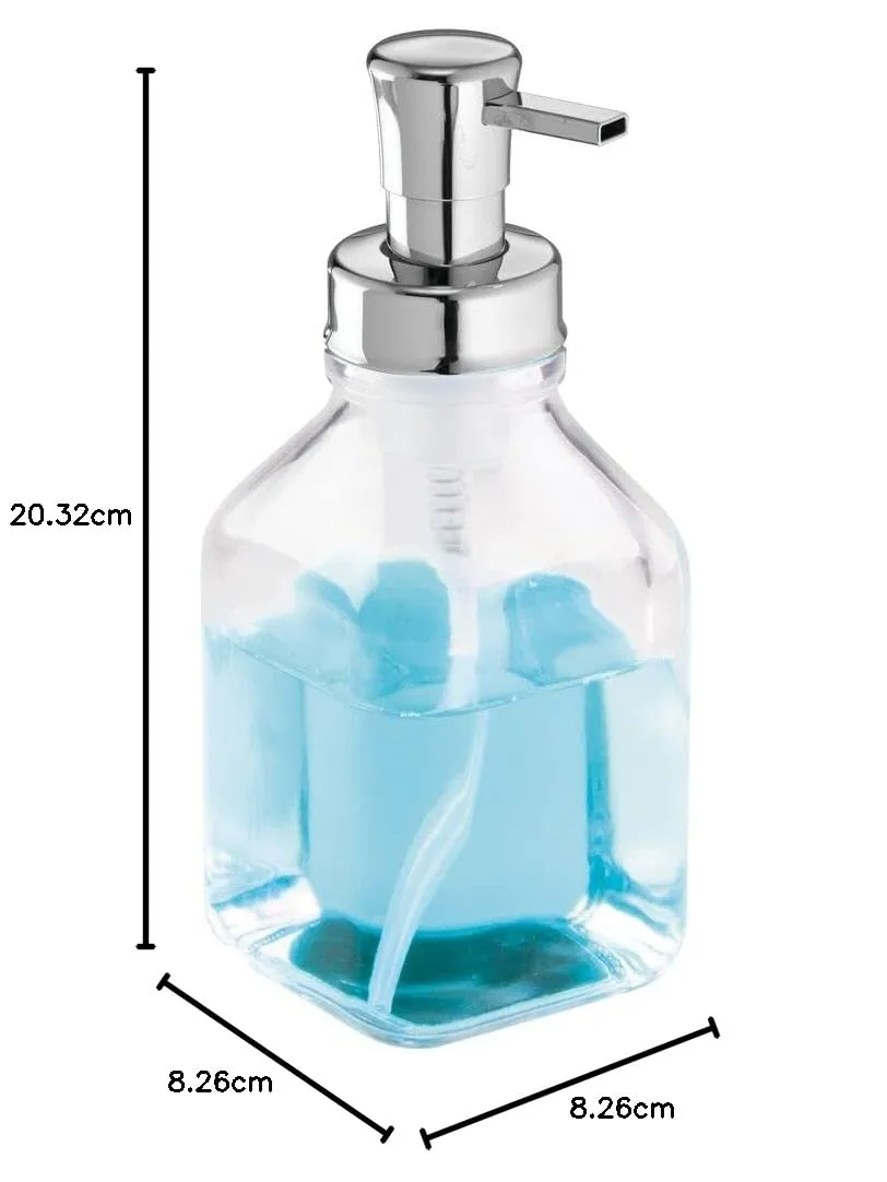 mDesign Schaumseifenspender Glas 553 ml Transparent wiederbe