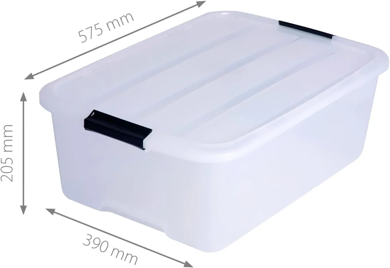 Iris Ohyama Top Box TB-30 Aufbewahrungsbox 30 L 4er-Set klar