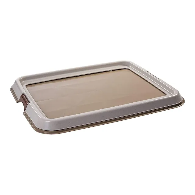 Iris Ohyama FT-650 Hundetoilette Beige Tablett 55x65cm Matte-Halter