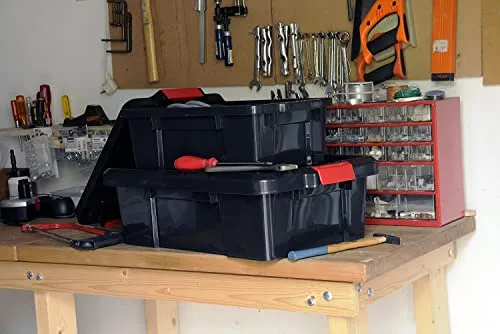 Iris Ohyama SK-130 Aufbewahrungsbox 12,5L 3er-Set schwarz