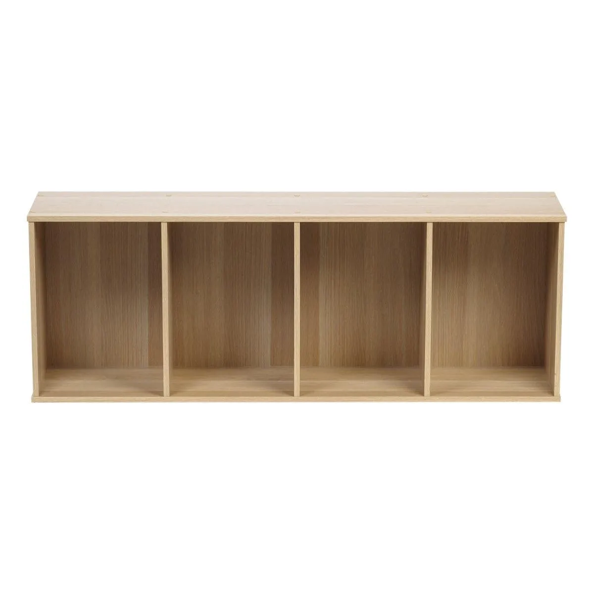 Iris Ohyama CX-4 Bücherregal 4 Fächer hellbraun schmal