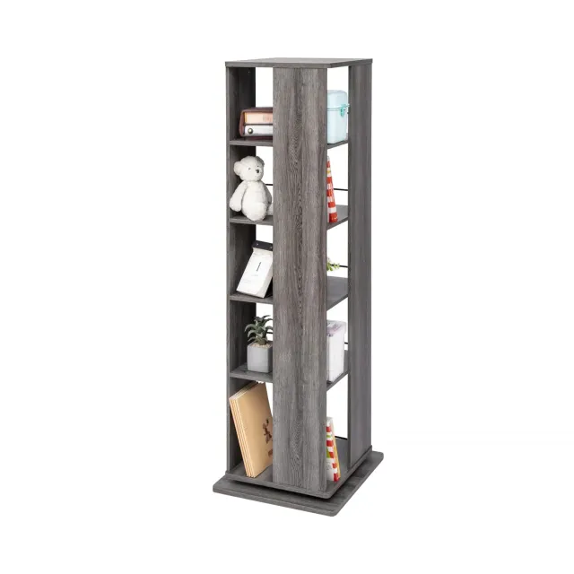 Iris Ohyama Revolving Book Shelf RBS-5S Eiche grau